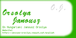 orsolya janousz business card